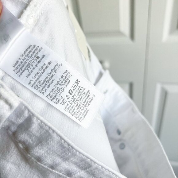 J.Crew Slim Boyfriend White Denim High-Rise Straight Jeans Women's Size 24 - Picture 11 of 13